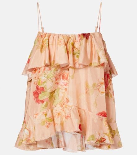 Caraco Roselight en soie à volants - Zimmermann - Modalova