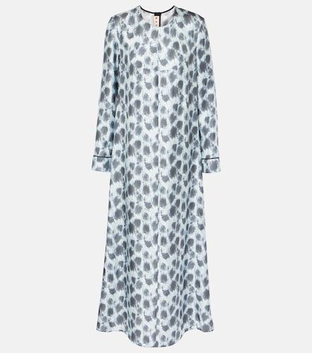 Marni Robe longue en soie imprimée - Marni - Modalova
