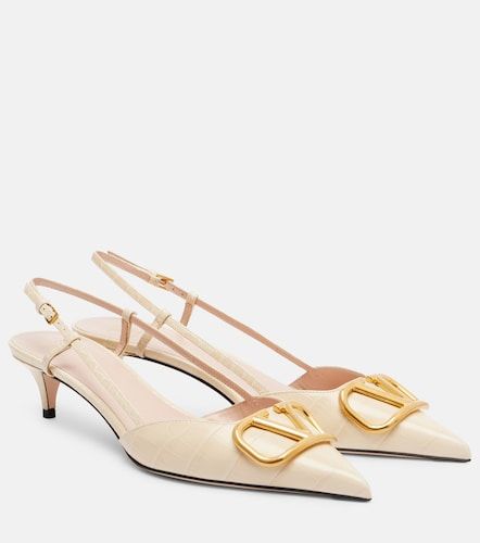 Escarpins slingback VLogo 40 en cuir - Valentino Garavani - Modalova