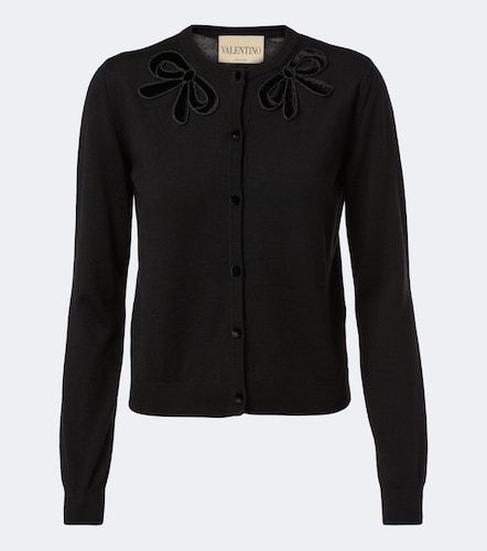 Cardigan en laine vierge à broderies - Valentino - Modalova