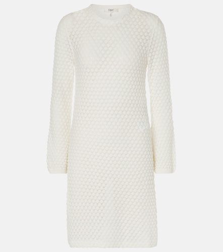 Chloé Robe pull en coton gaufré - Chloe - Modalova
