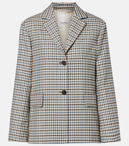 Blazer Nadia en laine et coton à carreaux - 'S Max Mara - Modalova