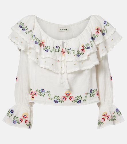 Rixo Top Maurine brodé en coton - Rixo - Modalova