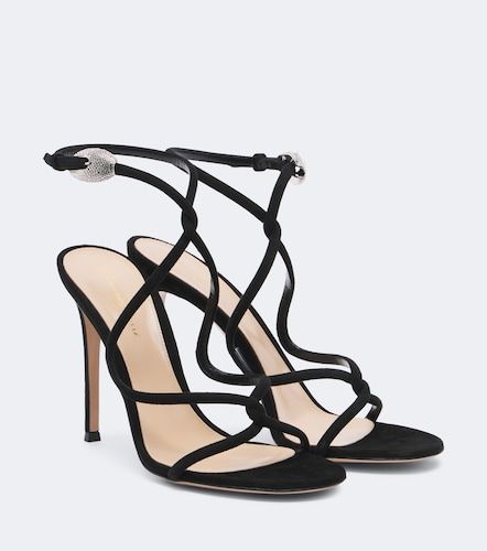Sandales Jungle Mamba en daim à ornements - Gianvito Rossi - Modalova