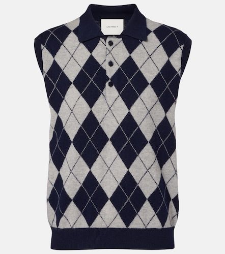 Pull sans manches Riana en cachemire à carreaux - Lisa Yang - Modalova