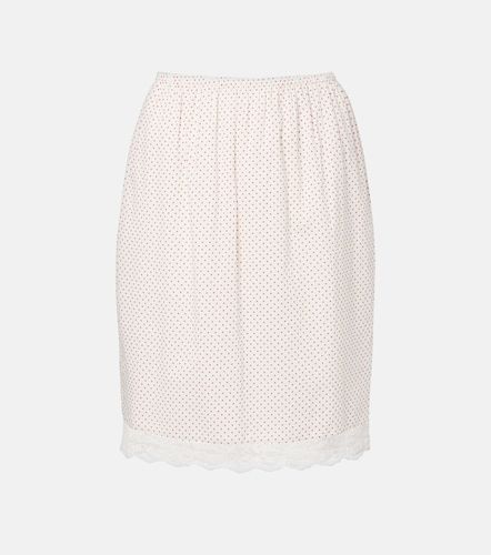 Mini-jupe Marlowe en coton et dentelle à pois - Posse - Modalova