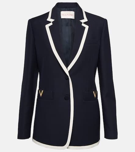 Blazer en crêpe de laine et soie - Valentino - Modalova