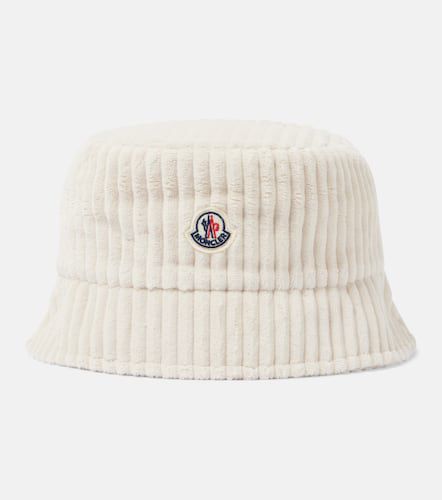 Chapeau bob en velours côtelé à logo - Moncler - Modalova