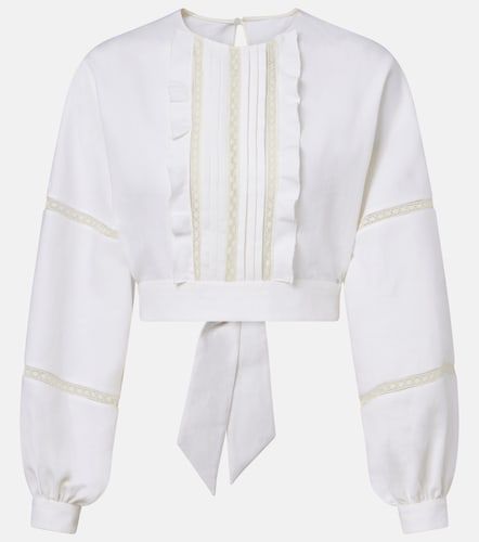 Valentino Blouse en lin à dentelle - Valentino - Modalova