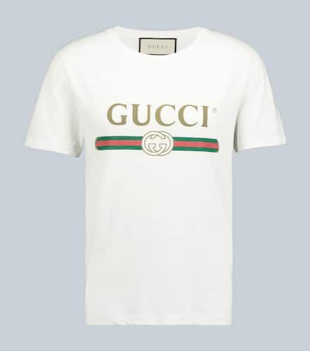 T-shirt oversize en coton à logo - Gucci - Modalova