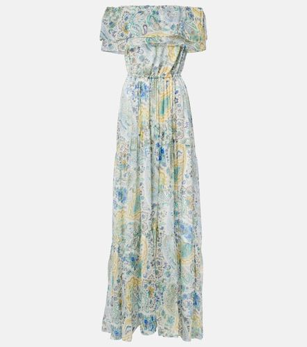 Robe longue en soie à motif cachemire - Etro - Modalova