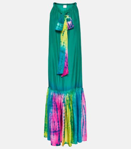 Robe longue imprimée tie & dye en soie - Anna Kosturova - Modalova