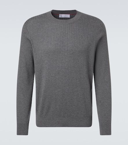 Pull en coton côtelé - Brunello Cucinelli - Modalova