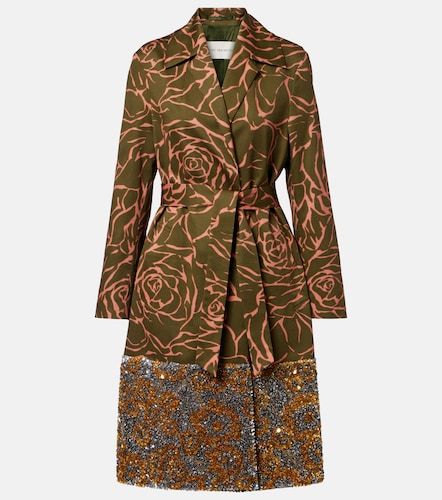 Manteau en coton à sequins et à fleurs - Dries Van Noten - Modalova