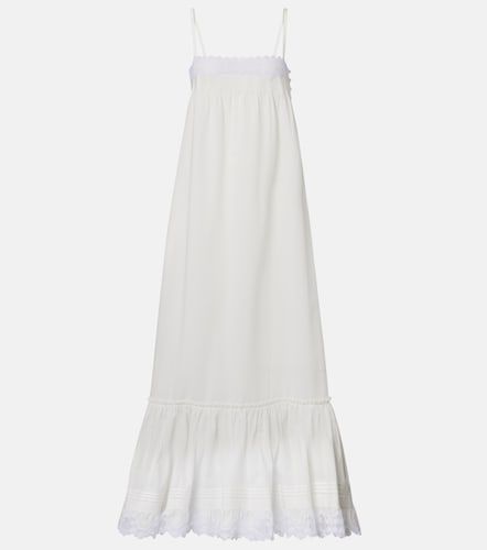 Robe longue en coton à broderie - Saint Laurent - Modalova
