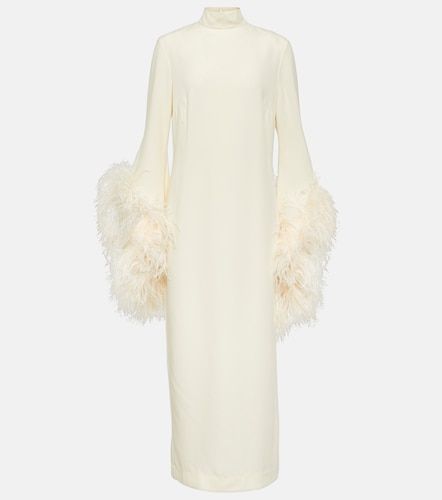 Robe midi de mariée Del Rio à plumes - Taller Marmo - Modalova