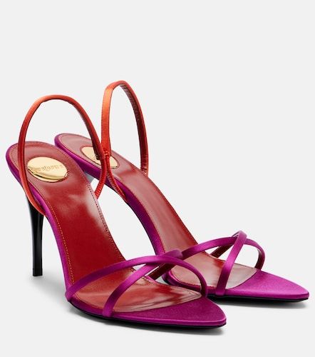 Sandales slingback Justify en crêpe de satin - Saint Laurent - Modalova