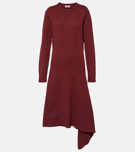 Robe midi asymétrique en laine - Jil Sander - Modalova