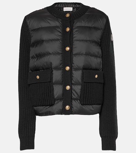 Cardigan matelassé en laine vierge - Moncler - Modalova