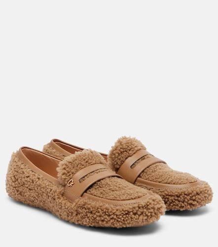Mocassins en shearling et cuir - Gianvito Rossi - Modalova