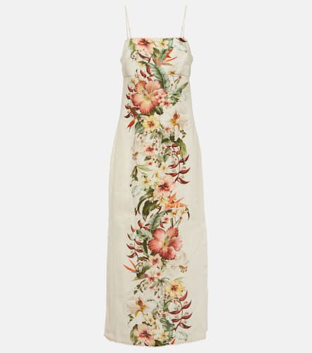 Robe longue Lexi en lin à fleurs - Zimmermann - Modalova