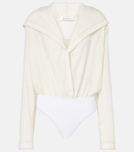 Alaïa Body à capuche en laine mélangée - Alaia - Modalova