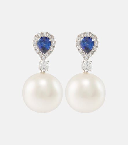 Boucles d'oreilles Romance en or blanc 18 ct, saphirs, diamants et perles - Bucherer Fine Jewellery - Modalova