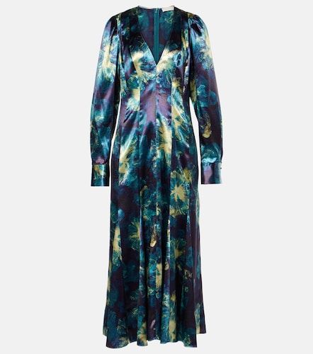 Robe midi Azrou en satin à fleurs - Ulla Johnson - Modalova