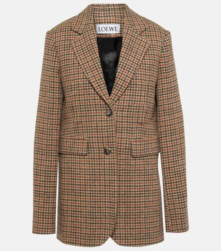 Blazer en tweed de laine à carreaux - Loewe - Modalova