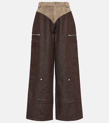 Pantalon cargo ample à taille haute en coton - Didu - Modalova