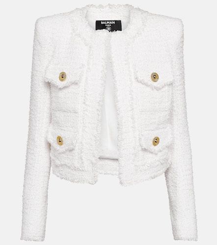 Balmain Veste raccourcie en tweed - Balmain - Modalova