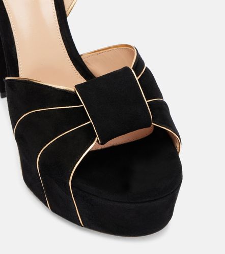 Sandales 125 à plateau en daim - Gianvito Rossi - Modalova