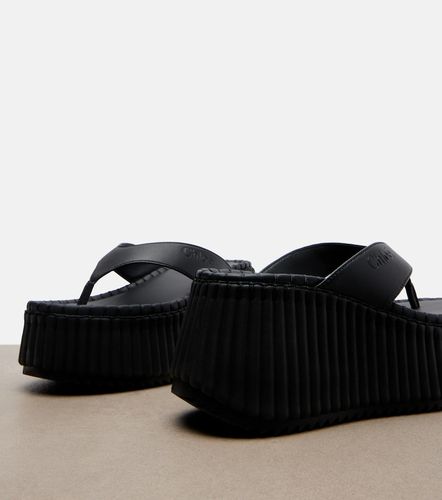Chloé Tongs compensées Nama en cuir - Chloe - Modalova