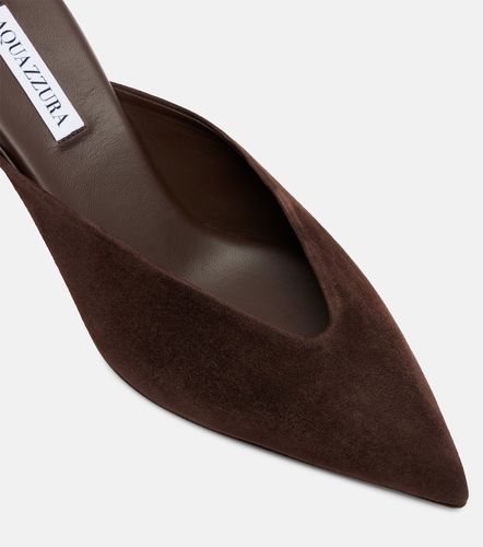Aquazzura Mules Bisous 65 en daim - Aquazzura - Modalova