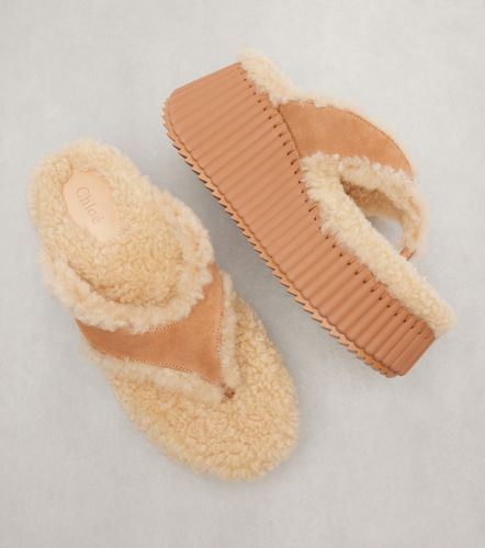 Chloé Tongs Nama 80 à plateforme en daim - Chloe - Modalova