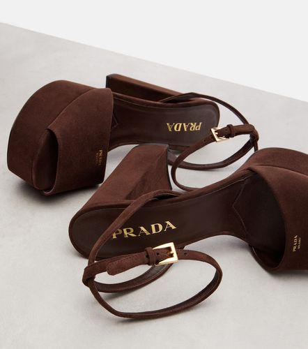 Prada Sandales à plateau en daim - Prada - Modalova