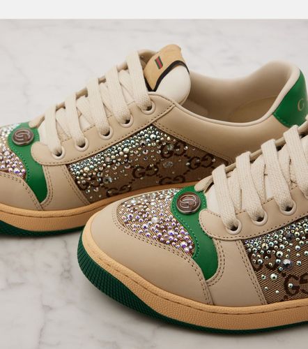 Baskets Screener en cuir à ornements - Gucci - Modalova