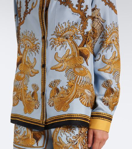 Chemise Boy en satin de soie à imprimé - La DoubleJ - Modalova