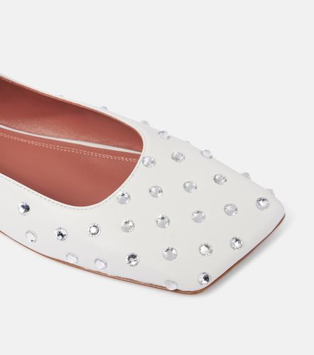 Ballerines Ane en cuir à cristaux - Amina Muaddi - Modalova