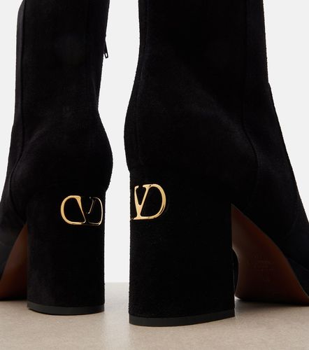 Bottines Fawcette VLogo en daim - Valentino Garavani - Modalova