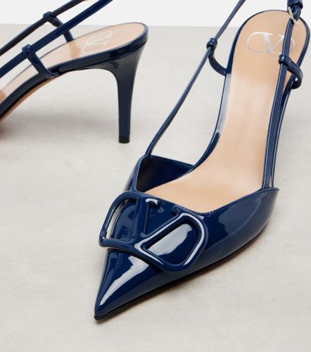 Escarpins slingback VLogo 80 en cuir verni - Valentino Garavani - Modalova