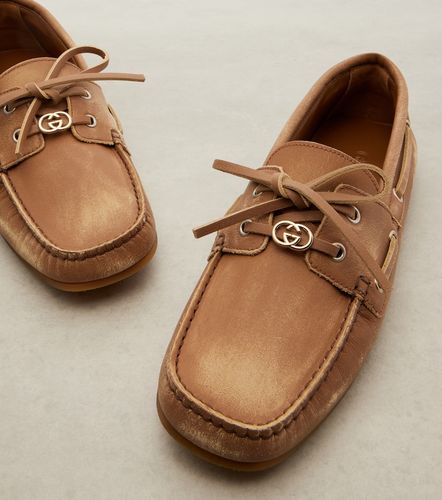 Gucci Chaussures bateau GG en cuir - Gucci - Modalova