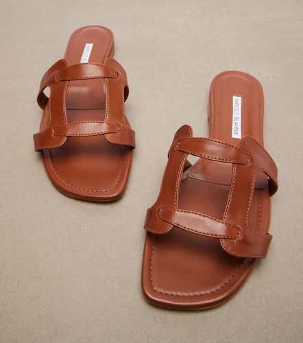 Mules Grellanuflat en cuir - Manolo Blahnik - Modalova