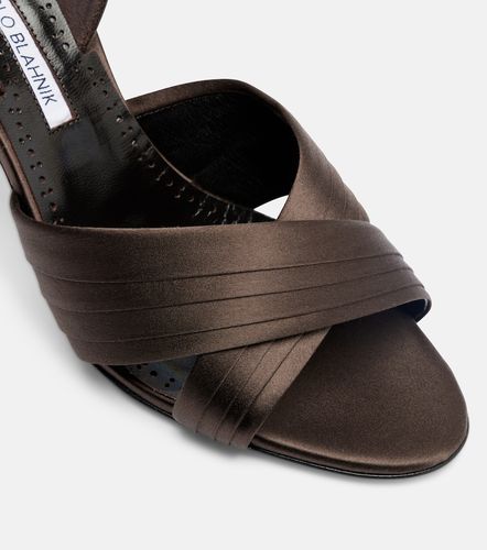 Sandales slingback Viera en satin - Manolo Blahnik - Modalova