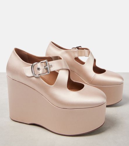 Alaïa Escarpins compensés 110 en satin - Alaia - Modalova