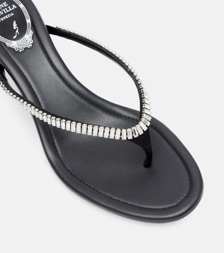 Sandales en satin à ornements - Rene Caovilla - Modalova