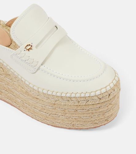 Espadrilles compensées en cuir - Gianvito Rossi - Modalova