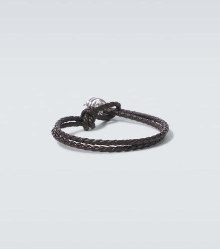 Bracelet en argent sterling et cuir - Bottega Veneta - Modalova