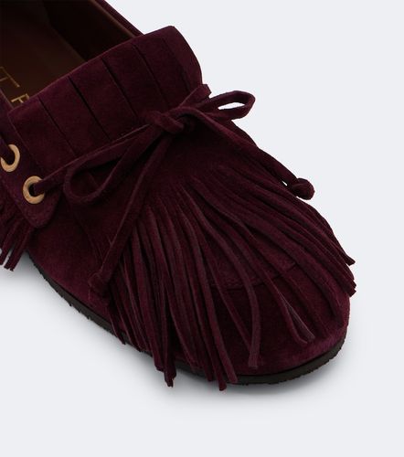 Chaussures bateau en daim à franges - Etro - Modalova