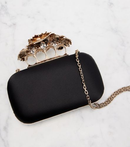 Pochette Carnation Knuckle en satin - McQueen - Modalova